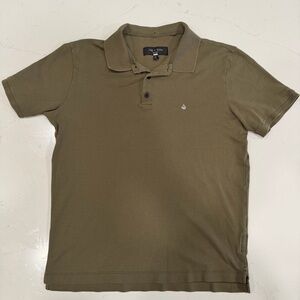 rag & bone Olive Green Polo Shirt Medium